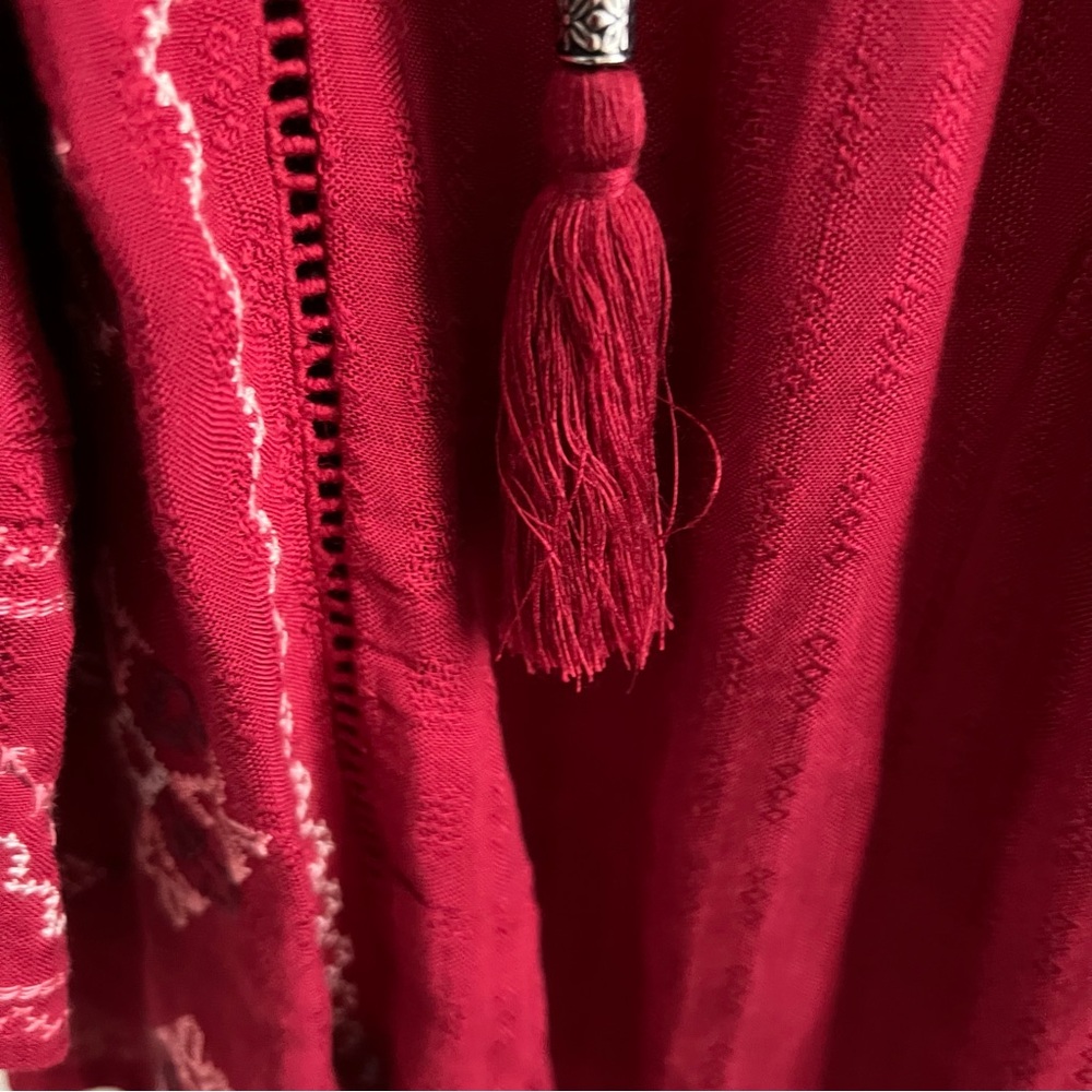Womens KNOX ROSE Pretty Red Embroidered Top Size XXL - Picture 4 of 11